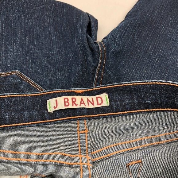 J Brand Blue Straight Leg Jeans | Mid-Rise, Cotton Material - Picture 6 of 6